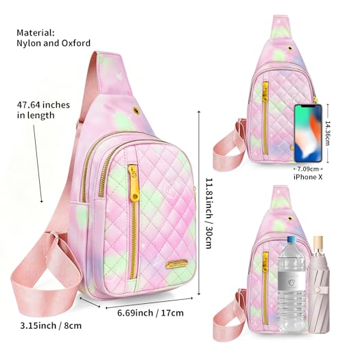 Aisijimo Small Sling Bag For Women Men Casual Crossbody Sling Backpack - color: 801s-pgreen