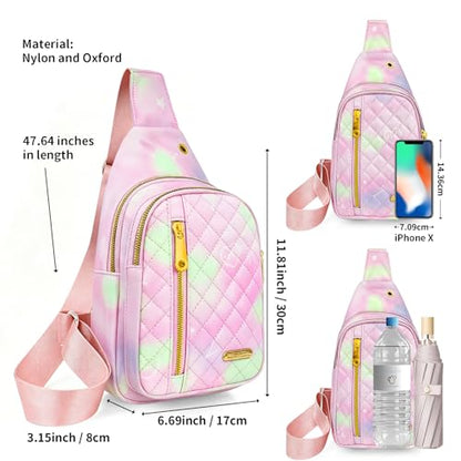 Aisijimo Small Sling Bag For Women Men Casual Crossbody Sling Backpack - color: 801s-pgreen
