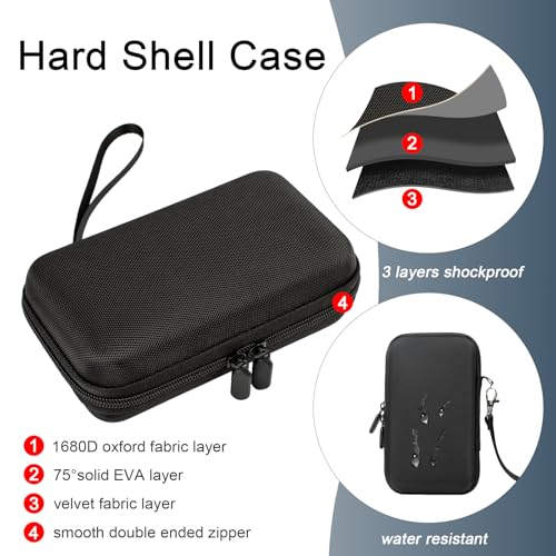 EVA Hard Shell Cable Organizer Travel Case for Cords & Chargers - size: 7.1X3.9 inch