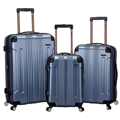 Rockland London Hardside 3 Piece Expandable Spinner Wheel Luggage Set, (20"/24"/28"), Blue - color: Blue, size: 3 Piece (28"/24"/20")
