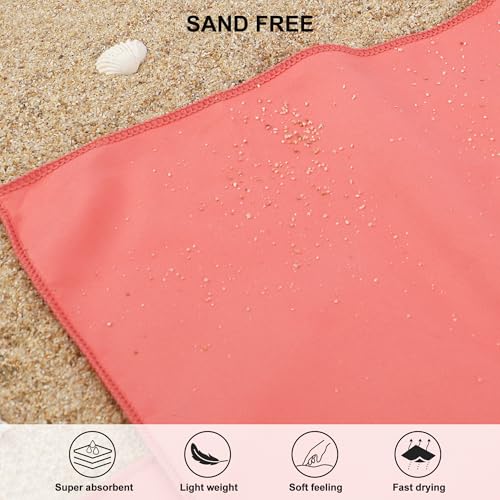 Rainleaf Microfiber Towel Quick Dry Camping & Travel & Gym Towel. Compact - color: Brick Red, size: 40.00" x 20.00"