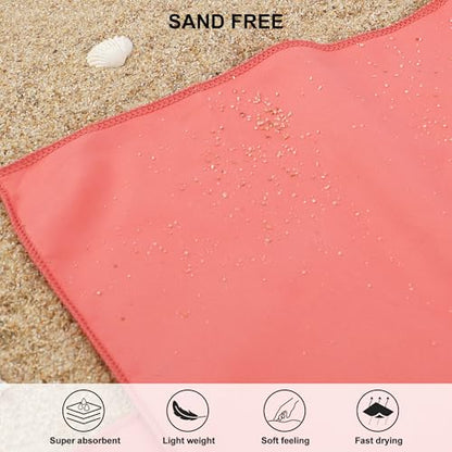 Rainleaf Microfiber Towel Quick Dry Camping & Travel & Gym Towel. Compact - color: Brick Red, size: 40.00" x 20.00"