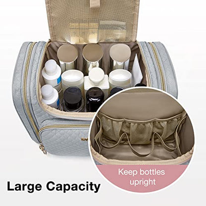 BAGSMART Women's Travel Toiletry Bag, Water-resistant Roomy, Grey - color: Grey
