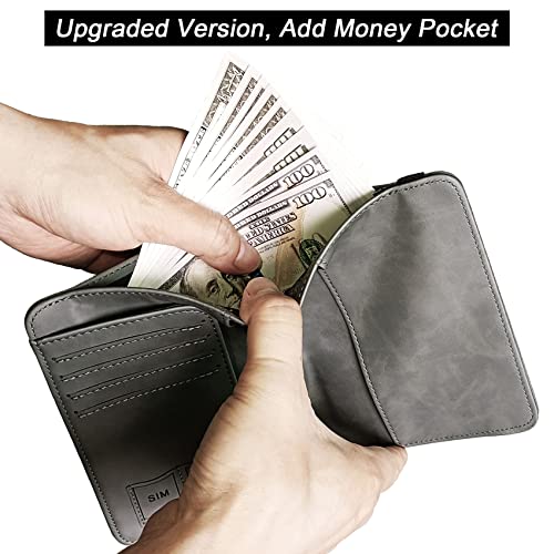 LOHASLIFE Passport Holder for Travel, Rfid Blocking Passport Cover Wallet - color: 116#Grey