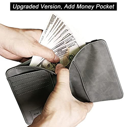 LOHASLIFE Passport Holder for Travel, Rfid Blocking Passport Cover Wallet - color: 116#Grey