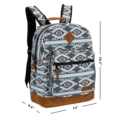 Wrangler Yellowstone Sturdy Backpack, Water-Resistant Casual Travel Daypack - color: Grey