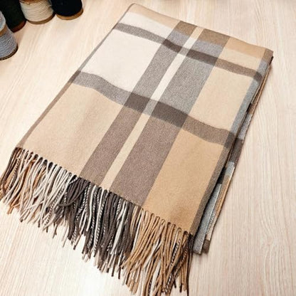 Soft Pure Wool Throw Blanket, Lightweight Warmth, 55"x83" - color: Walnut Beige, size: Standard (1.5 lbs)