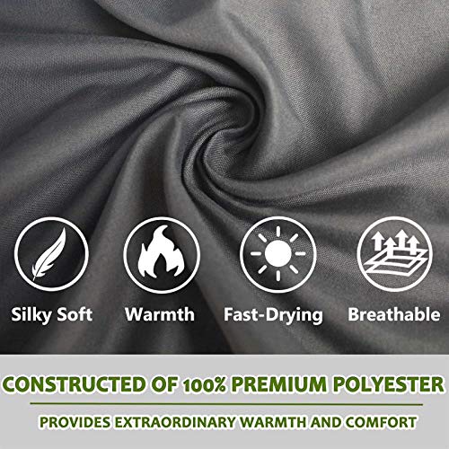 Frelaxy Sleeping Bag Liner, XL Travel Sheet for Camping, Hotels and Hostels - color: Dark Gray - Full-Length Zipper