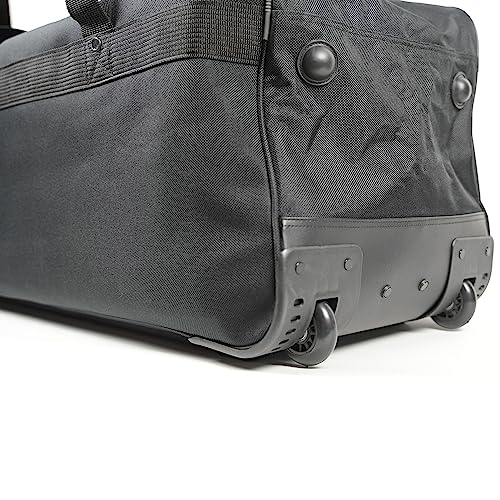 AMARO 36 Inch Rolling Duffle Bag with Wheels, Extra Large Heavy Duty Travel Duffel Luggage with Telescopic Handle, Multiple Pockets, Collapsible Storage, Black/Grey - size: X-Large