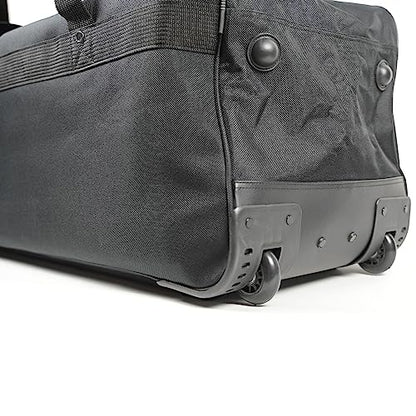 AMARO 36 Inch Rolling Duffle Bag with Wheels, Extra Large Heavy Duty Travel Duffel Luggage with Telescopic Handle, Multiple Pockets, Collapsible Storage, Black/Grey - size: X-Large