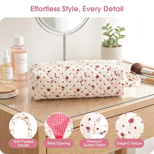 Cute Hair Tools Travel Bag Compatible with Dyson Airwrap Shark FlexStyle - color: Rose Red Hearts