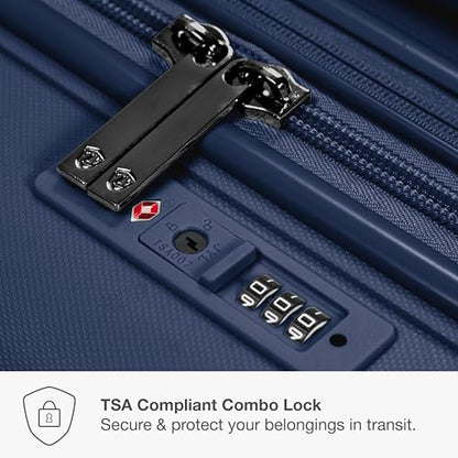 Traveler's Choice Pagosa Hardshell Expandable Luggage with Spinner Wheels, Navy, 22-Inch Carry-on - color: Navy, size: 22-Inch Carry-on
