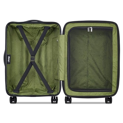 Jeep JH004C Hardside Expandable Luggage with Spinner Wheels, Beige, Carry-On 20 Inch - color: Beige, size: Carry-On 20 Inch