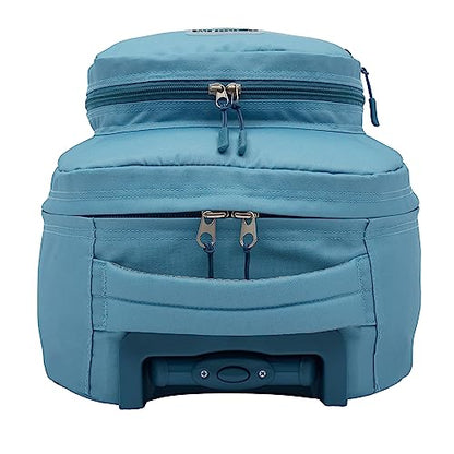 Travelers Club 18" Rolling Backpack with Shoulder Straps, Aqua - color: Aqua, size: 18 Inch