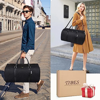 Convertible 2-in-1 Garment Bags for Travel with Waterproof Shoe Compartment - color: 4-Black