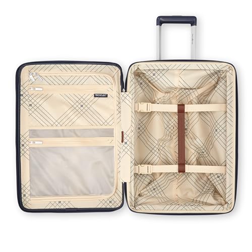 Virtuosa Hardside 21 Inch Carry On Luggage - Airline Approved with 360° Spinner Wheels, RightHeight™ Adjustable Handle - Zippered WetPak™ - TSA Lock - Expandable Light Polycarbonate Shell - Navy - color: Navy