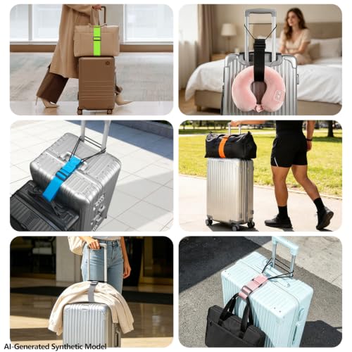 Adjustable Luggage Connector Straps for Suitcases, Add a Bag Elastic Belt - color: Gray