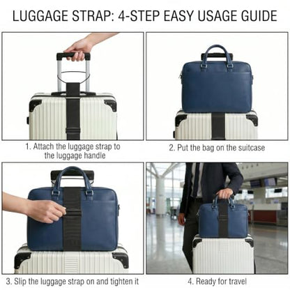 3Pcs Luggage Straps for Suitcases, Adjustable Luggage Connector Straps to Connect Two Suitcases for Secure Carry On & Travel Essentials