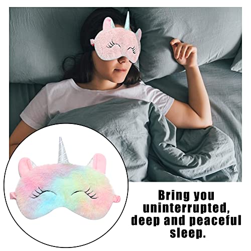 2 Pcs Cute Sleep Mask Cute Animal Sleep Mask Soft Plush Blindfold Eye Covers for Women Girls Kids - color: Style4