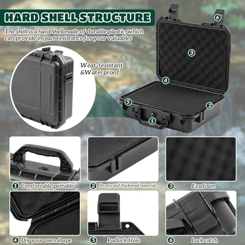 Relaxweex 22.4 x 16.1 x 10.2 Inch Hard Case, Grid Shell, Black - color: Black, size: 22.4 x 16.1 x 10.2 Inch, style: Grid Shell