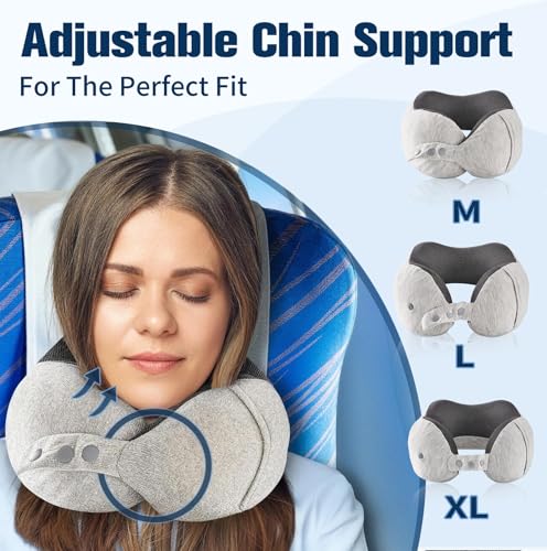 Cirorld Neck Pillow for Traveling, Travel Pillows for Airplanes Light Grey - color: Light Grey