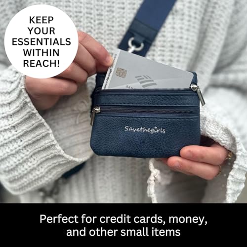 Save the Girls Clip & Go Phone Lanyard with Wallet Pouch, Chevron - color: Chevron Black/White Strap
