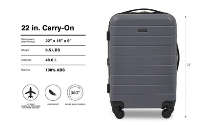 Wrangler Smart Spinner Hardside Luggage, 22-Inch Carry-On, Quiet Shade - color: Quiet Shade, size: Carry-On Only