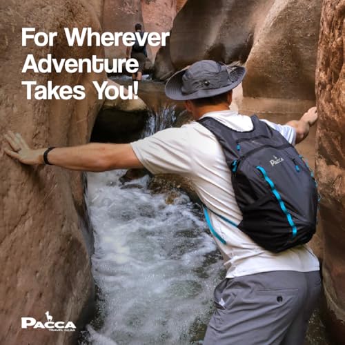 Pacca Onda 20L Packable Lightweight Foldable Backpack for Travel, Camping, Outdoor, Hiking Pocket Backpack (Black) - color: Black