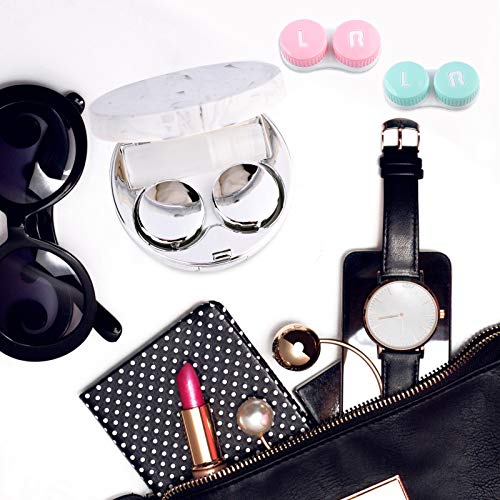 cauyuan Cute Contact Lens Case Portable Travel Box - color: D-Silver