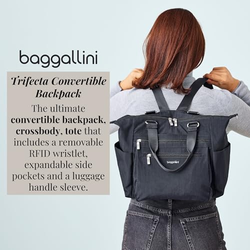 Baggallini Trifecta Convertible Backpack - color: French Navy
