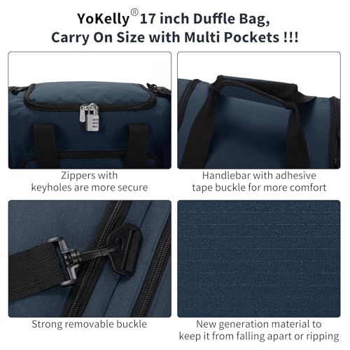 Small Duffel Bag, 17 inch, Navy - color: Navy, size: 17 inch