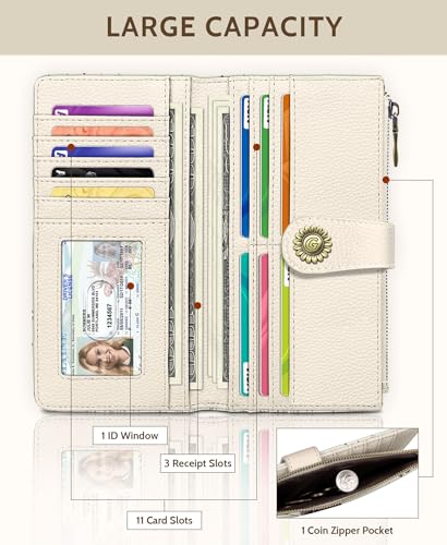 GIANCOMICS Black Cat Womens Wallet RFID Blocking, Credit Card Holder Bifold - color: Black Cat Flower