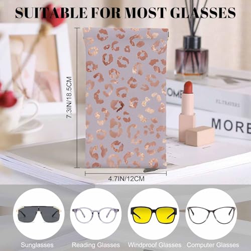 Ocean Beach Glasses Case, Sunglasses Organizer Eyeglasses Case Glasses Cases Pouch For Men Women - color: Leopard Print