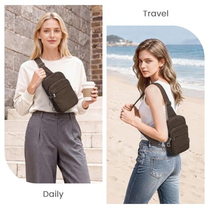 G4Free Small Crossbody Bag for Women, Anti Theft RFID Blocking Travel Purse - color: Coffee