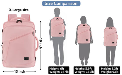 MATEIN Womens Travel Backpack, Extra Large Carryon Backpack for Airplane - color: Pink, size: X-Large