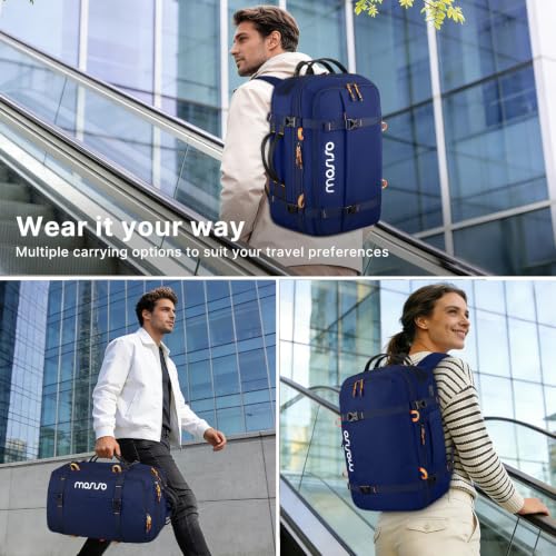 MOSISO 40L Travel Backpack for Men, Large Rucksack Duffel Bag - color: Navy Blue