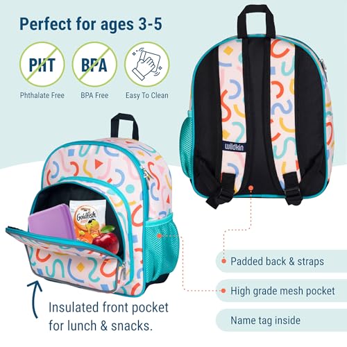 Wildkin 12 Inch Toddler Backpack for Kids, Confetti Peach - color: Confetti Peach