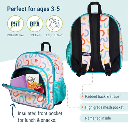 Wildkin 12 Inch Toddler Backpack for Kids, Confetti Peach - color: Confetti Peach