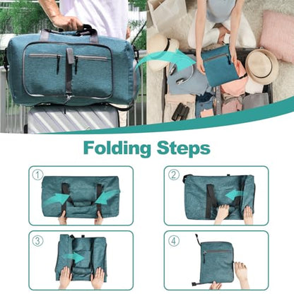 Dimayar 65L Foldable Duffle Bag, Travel & Weekender, Overnight, Gym - color: Green, size: 65L