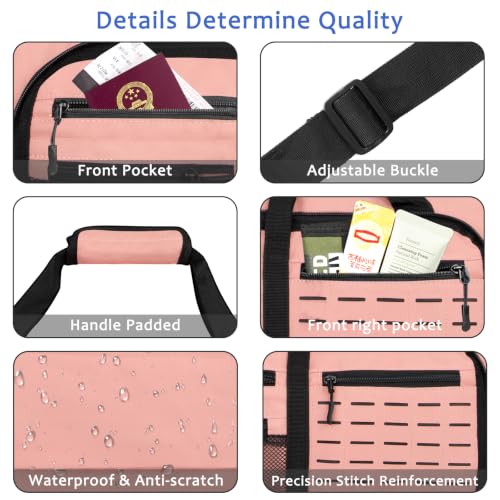 Goloni 65L Foldable Duffle Bag for Travel, Large Durable Travel Duffel Bag - color: Pink, size: 65L