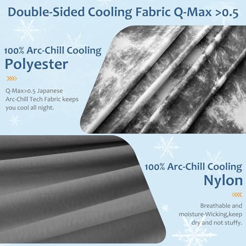 Marchpower Arc-Chill Cooling Blanket for Hot Sleepers Throw Tie-Dye Black - color: Tie-dye Black, size: Throw 51" X 67"
