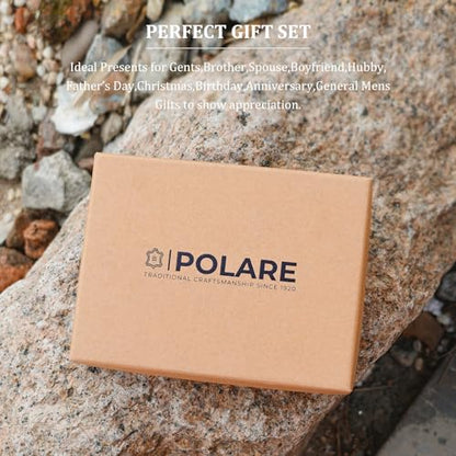 Polare Luxury RFID Blocking Leather Passport Holder Travel Wallet For Men and Women (Coffee) - color: Coffee