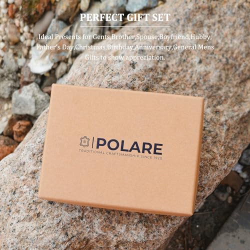 Polare Slim RFID Blocking Leather Passport Holder Travel Bifold Wallet For Men (Coffee) - color: Coffee