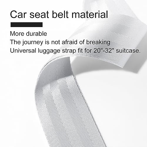 Veki Cross Luggage Straps Set TSA Approved with Lock, Silver Gray*4pcs - color: Silver Gray, size: 4pcs