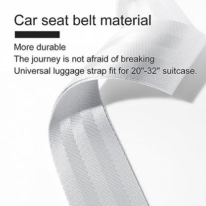 Veki Cross Luggage Straps Set TSA Approved with Lock, Silver Gray*4pcs - color: Silver Gray, size: 4pcs