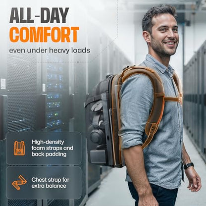 EVERKI Business 120 Laptop Backpack with Rain Cover, Black - 40L - style: Business 120