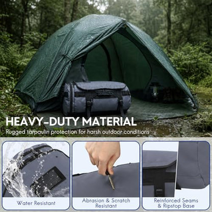 Haimont Heavy Duty Convertible Travel Duffel Backpack, Grey, 45L - color: Grey, size: 45L