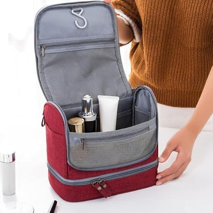 Lightweight Waterproof Travel Hanging Toiletry Bag - Makeup & Toiletries Organizer with Hook for Men & Women (Gray) - color: Gray