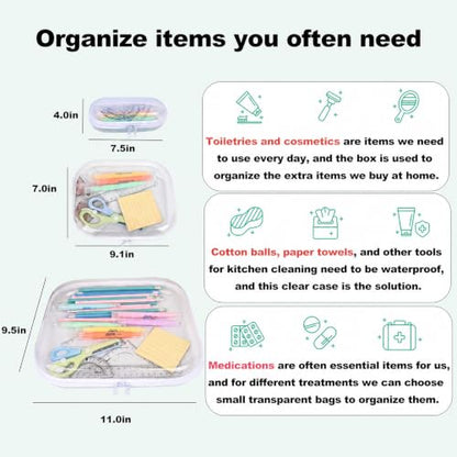 Clear Hard Shell Zipper Case,3PCS Transparent Clear Laser Zipper Pouches,Hard Side Plastic Case Set,Portable Travel Storage Organizer Bins - color: 3pcs-Blue-LMS-Laser