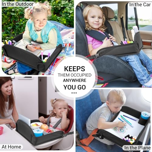 COOLBEBE Kids Travel Tray for Toddler Car Seat, Black - color: Black-1
